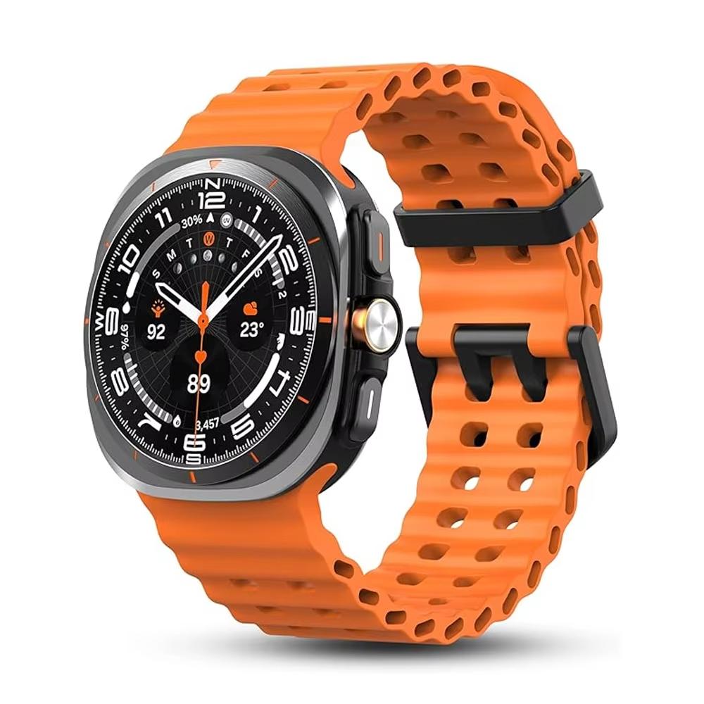 Силиконовый ремешок для часов Samsung Galaxy Watch Ultra 47 мм Мягкий спортивный ремешок-браслет Для часов Galaxy Ultra 47 мм Мужчины Женщины