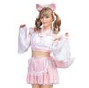Clearstone SugarWhip Cosplay Halloween Fox Priestess Maid Pink Women's