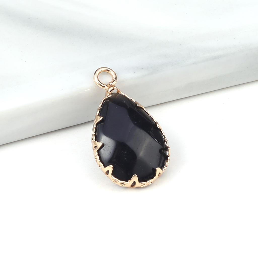 2 шт., небольшой кулон из натурального камня, граненый кулон в форме капли для изготовления ювелирных изделий, ожерелье, серьги, аксессуар для браслета