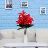 10 Heads Vivid High Quality Colorful Wedding Decor Artificial Flowers Lilies Bouquet Fake Lilies