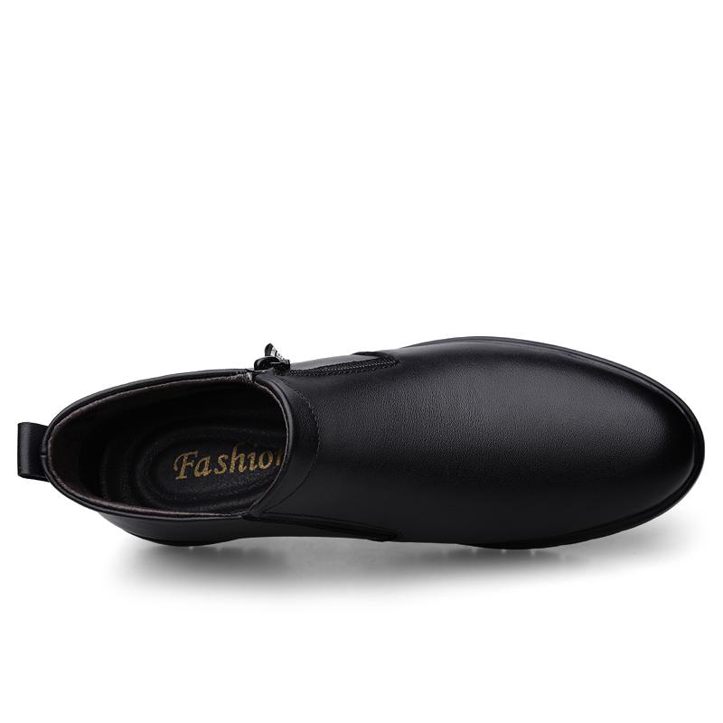 Новые мужские ботинки 2024 года, удобные теплые модные ботильоны, повседневные мужские кожаные ботинки, деловые мужские зимние ботинки, кожаные ботинки на платформе