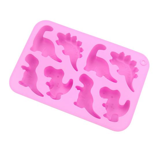 Силиконовая форма для льда в форме динозавра, гибкий ледогенератор для напитков на Хэллоуин, 8 ячеек, силиконовый лоток для льда, забавные формы для эскимо, торты-муссы из шоколада