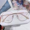 Can Be Equipped with Myopic Anti Blue-Ray Large Frame Polygon Instafamous Metal Retro Glasses Frame