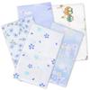 WKG Soft and Fluffy Gauze Tenugui Hand Set of Made In Japanese Blue Sakura Small Japanese Rabbit Owl (Tenugui Towels), 5, Japan, Senshu, Pattern,