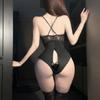 Sexy lingerie sexy pure crotch onesie hanging neck sexy temptation lace hollow uniform suit