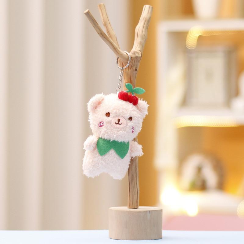 Rabbit Panda Keychain Cute Cartoon Girl Backpack Decorative Pendant Plush Doll