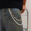 Elegant Rhinestones Flower Pearls Chain Enhances Jeans Fashion Statement Pieces for Trendy Women Ladies Casual Wear
