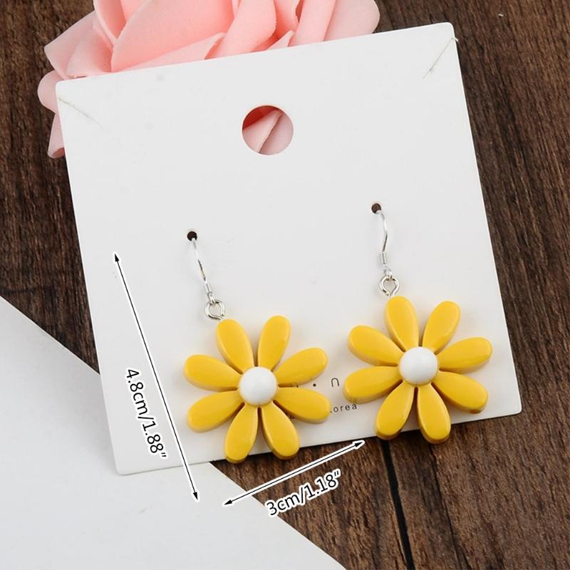 Серьги-подвески Цветок Ромашки Милые для Фестивалей Дней Рождения Юбилеев Дня Святого Валентина Добавят Изюминку к Наряду