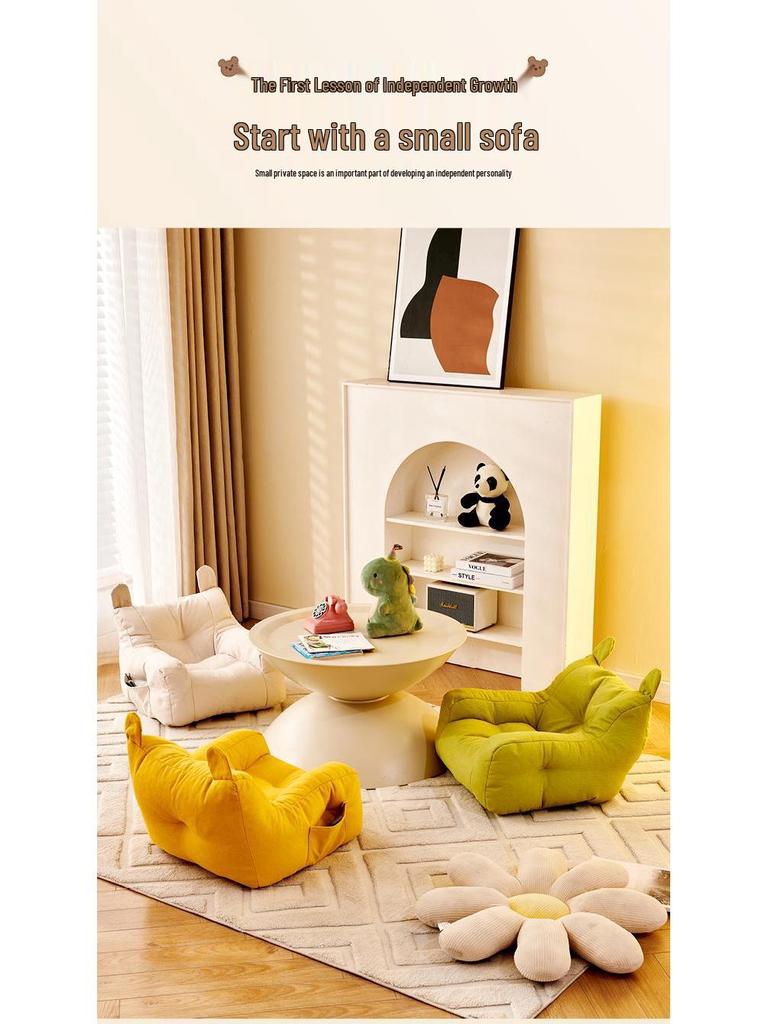 Cartoon Bear Children's Sofa Chair - Cute Reading Seat for Baby or Girl