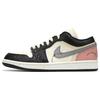 Air Jordan 1 Low Устойчивые к скольжению и истиранию Низкие Винтажные Баскетбольные Кроссовки Женские Черный Розовый DC0774-101(Команда24-)