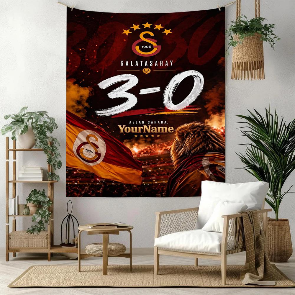 Galatasaray Custom Your Name Wall Decor Tapestry Art For Pet Memorial Birthdaywedding Party Backdrop Family Gift