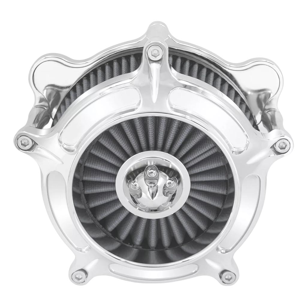 Motorcycles Turbine Air Cleaner Intake Filter Chrome For Harley Sportster XL Touring Softail Dyna EVO & Twin Cam Fatboy FXDLS