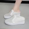 Fashion Summer New Elegant Height Increasing Casual Slippers for Women Fashionable and Comfortable Mesh Breathable Sports Half Slippers