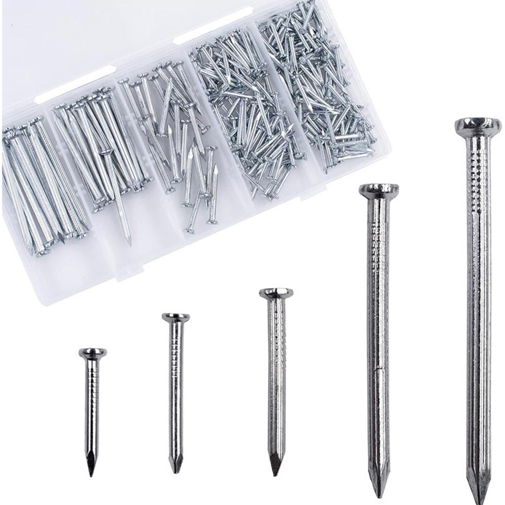 Набор гвоздей для фурнитуры, 350 шт., гвозди для подвешивания картин, железные гвозди для стен с коробкой для подвешивания картин, поделок