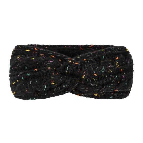 Повязка на голову Мягкая шерстяная вязаная повязка на голову с разноцветными точками Бархатная подкладка Теплая Дышащая Эластичная резинка для волос Аксессуары для волос