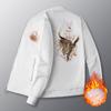 Autumn and Winter New Embroidered Baseball Collar Fleece Thickened Jacket Men