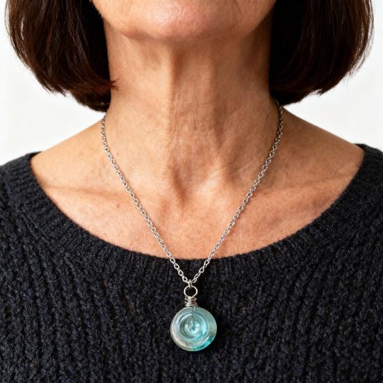 Yousheng Handmade Earrings with Spiral Design Retro Bronze Hooks Handmade Sustainable Earrings Charm Necklace Jewelry Gift