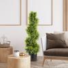 Artificial cypress 90cm artificial plant in spiral shape, plastic artificial plants in pot, modern decoration