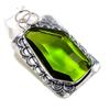 Natural Peridot Gemstone Handmade 925 Sterling Silver Jewelry Pendant 2.60" B6u77