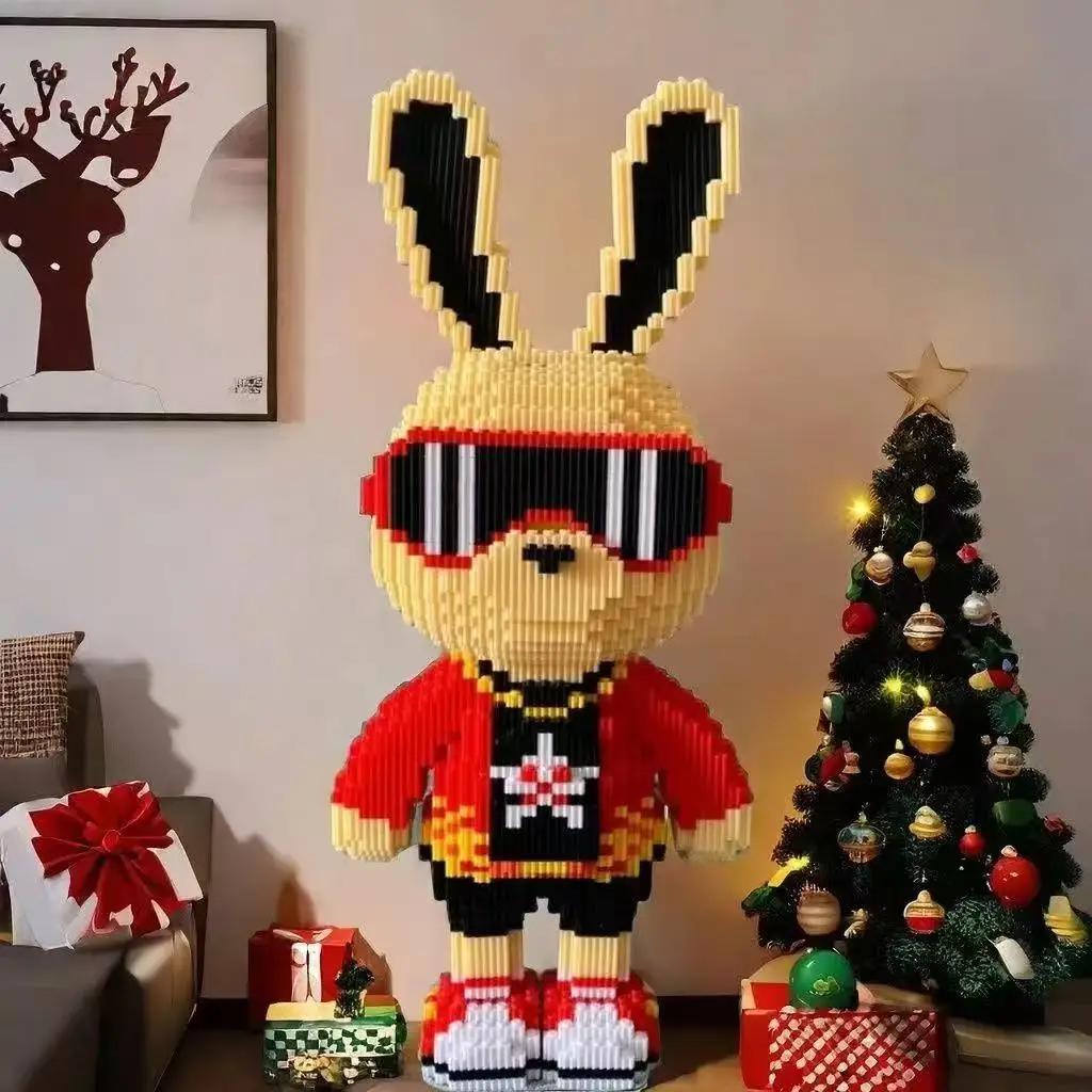 Кавайный 3D DIY Енот Кролик Строительные Блоки Игрушка Коричневый Музыкальный Медведь Группа Вечеринка Фигурка Модель Забавное Животное Сборка Подарок на День Рождения