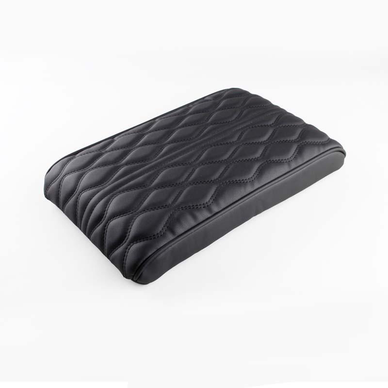 PU Leather Car Armrest Pad Cover Universal Center Console Wave Embroider Auto Seat Box Protection Cushion Hand Supports