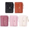 Fashion Women Simple Wallet PU Leather Multi-Slots Zipper Keychain Small Card Bag Lady Key Coin Purse Holder Designer Handbags
