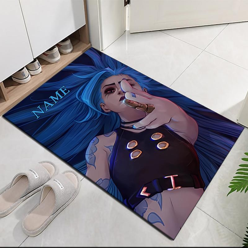 Custom Name Jinx Printed Carpet, for Office Chair Living Room Bedroom Kitchen Room Decor Gifts.