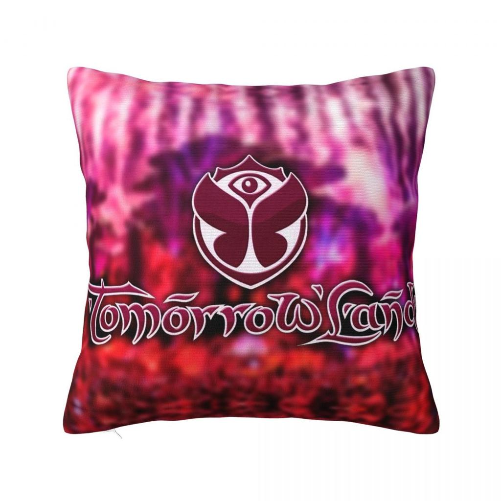 Tomorrowlandd Flag Pillowcase Polyester Cushion Cover Decorative Music Festival Throw Pillow Case Cover Home Square 18'