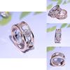 Elegant Women Classics Fashion Flower Plating Zircon Wedding Ring For Timeless Beauty