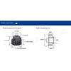 High Precision Hardened 45# Steel Spur Gear 1.5M 30T-80T, Bore 5-20mm, for Industrial Automation, Robotics, CNC Machinery