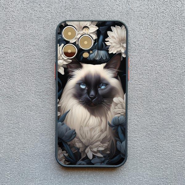 Художественная картина Розовый кот Чехол для телефона Для iphone 15 14 Plus Pro Max 13 12 Mini 11 Pro MAX XS X XR 8 7 SE 2020 Ударопрочный корпус