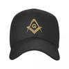 Custom Gold Freemason Logo Baseball Cap for Unisex Women Adjustable Masonic Mason Dad Hat Streetwear Snapback Summer Hats