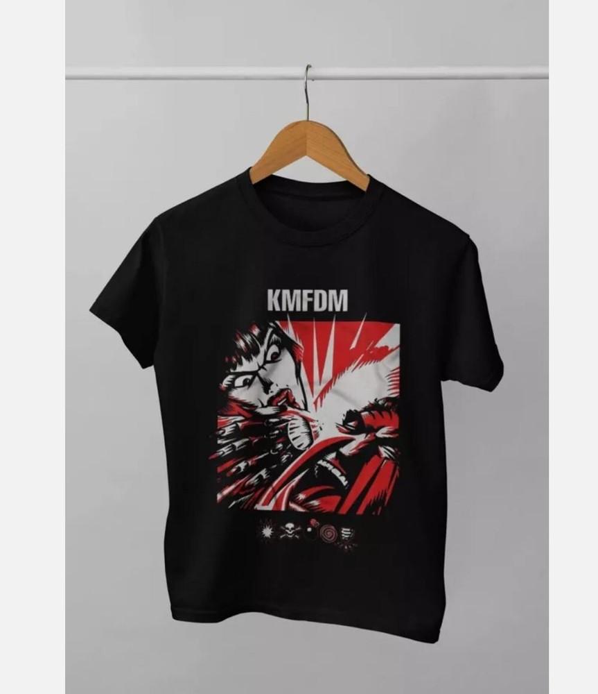 KMFDM Символы Черная Хлопковая Футболка