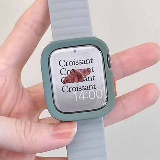 Мягкий чехол из ТПУ для Apple Watch S10 - мягкий чехол, устойчивый к падениям, полупрозрачный, без стекла, двухцветный чехол для iWatch10/9/8/7/6/5/4/3/2/1/Se/Ultra/ultra2