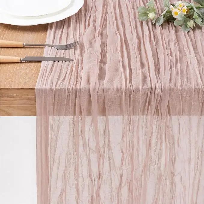 10 шт. марлевая дорожка для стола в деревенском стиле для свадебного декора, арки, драпировки, свадебного детского душа, дня рождения, праздника, вечеринки, праздника