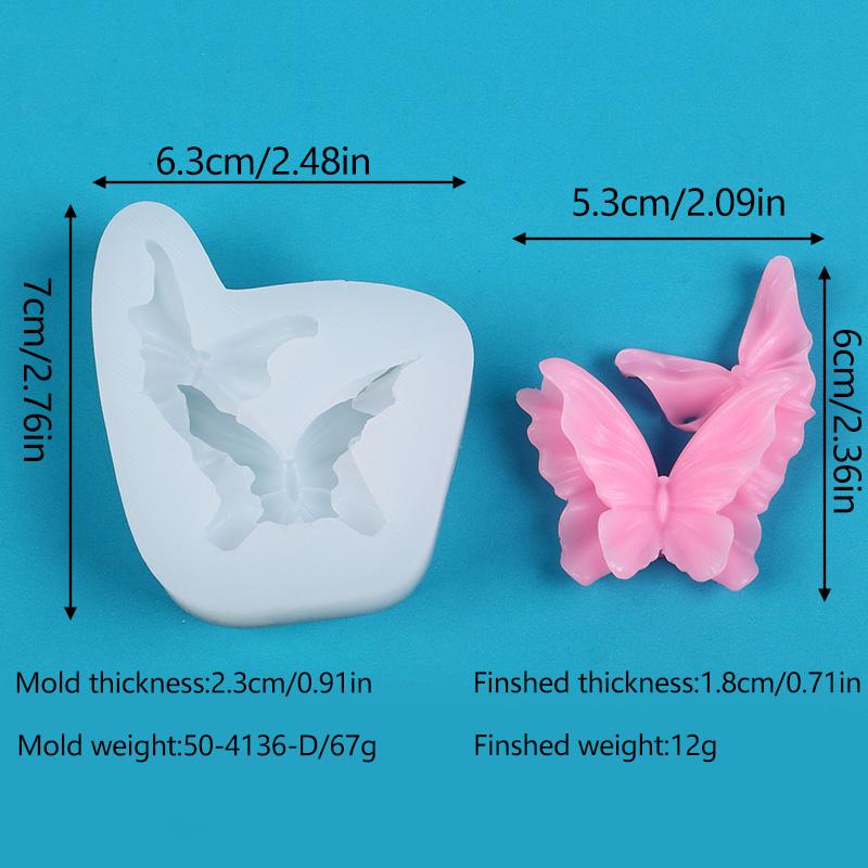 Xiaomi 3D двухслойная силиконовая форма «Бабочка» для DIY ароматических свечей, мыла, поделок из гипса, шоколада, фондана, торта