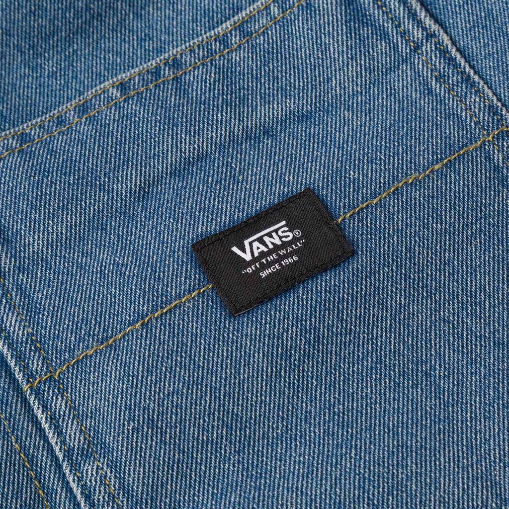 Vans Модная хлопковая джинсовая куртка с воротником-поло и длинным рукавом, мужские куртки серо-синего цвета VN000K4XCDX