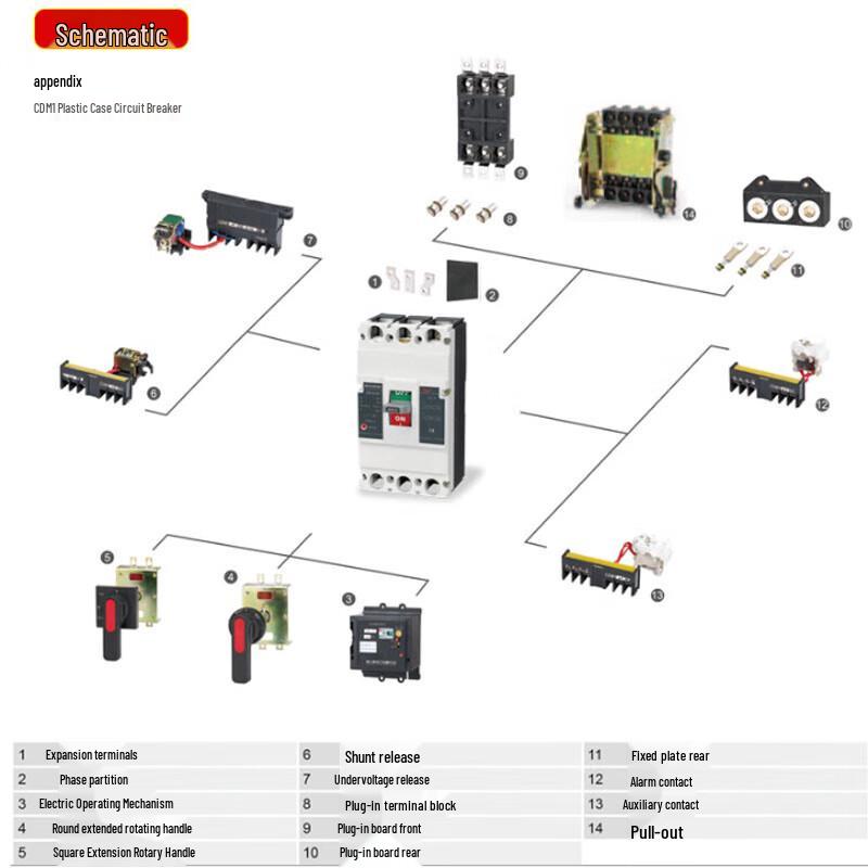 DELIXI ELECTRIC Moulded Case Circuit Breaker CDM1-800L Series