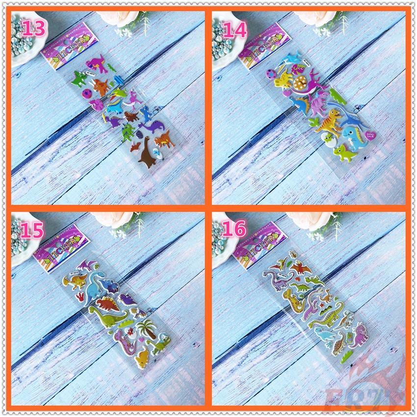 8Sheets/set Q Dinosaurs  Rewards Sticker Puffy Bubble Toys Stickers
