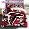football Logo Pattern Bedding Quilt Set Quilt Cover Pillowcase Home Decoration Birthday Gift (1*duvet cover+ 2*pillowcase, without core)