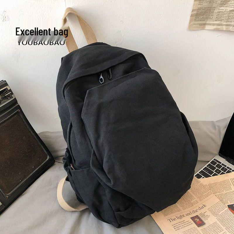 Женский ретро холщовый рюкзак: Вместительный, Прочный и Стильный для Колледжа, Путешествий и Многого Другого