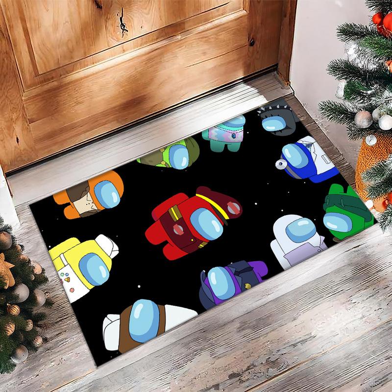 Among Us Crystal Velvet Rug, Soft Anti‑Slip Crystal Velvet Carpet for Living Room Bedroom Home Decor