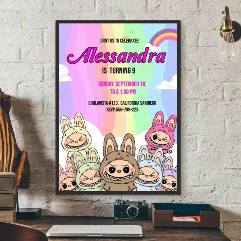 Labubu Metal Sign, Cute Character Wall Art Plaque 20x30cm