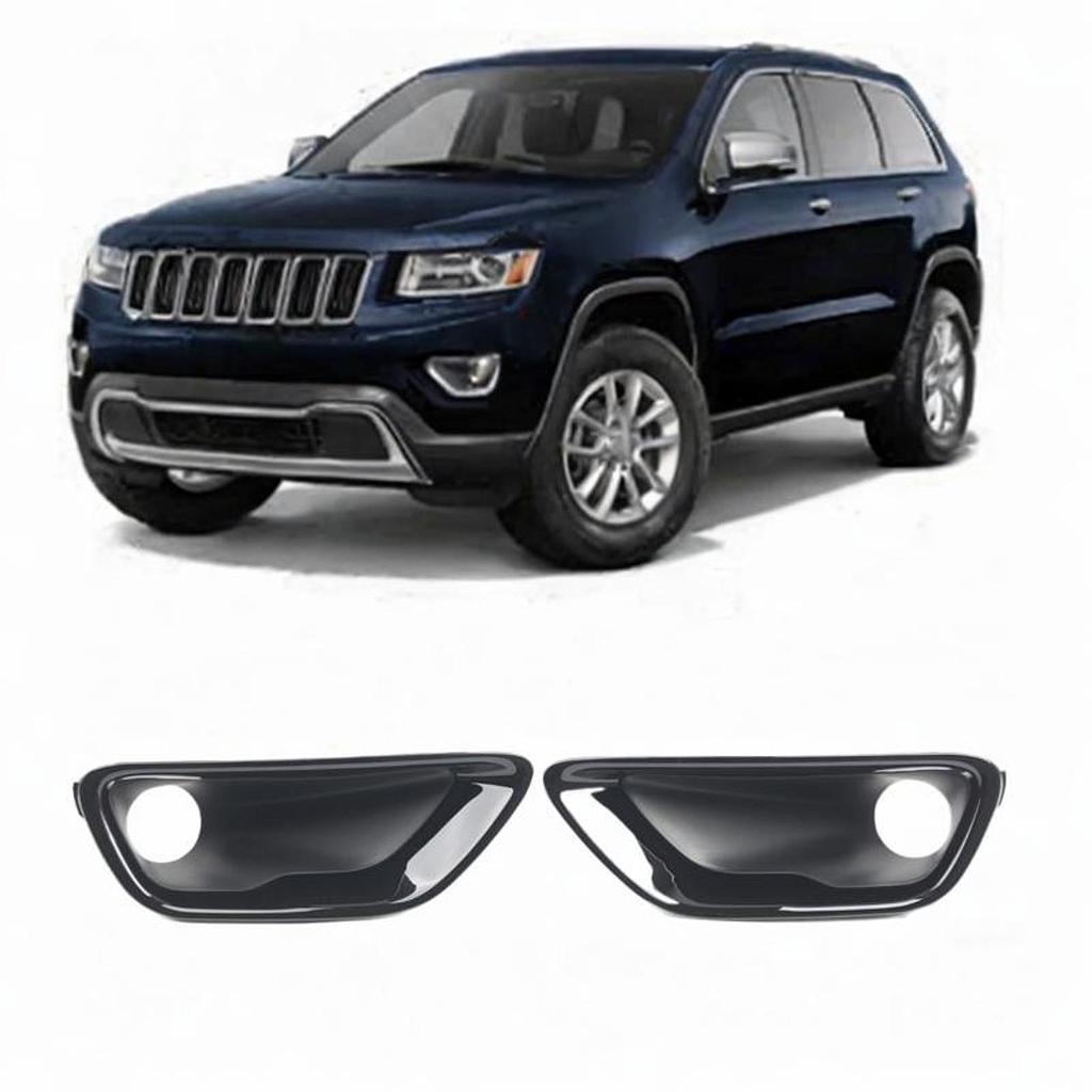 2x Fog Light Cover Lamp Bezel 5yl30tzzaa Spare Parts for Jeep 2016-2021