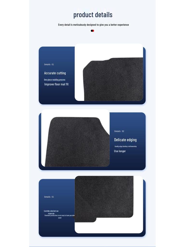 Floor Mats for Geely Xingrui L-24 Model, Nylon Velour