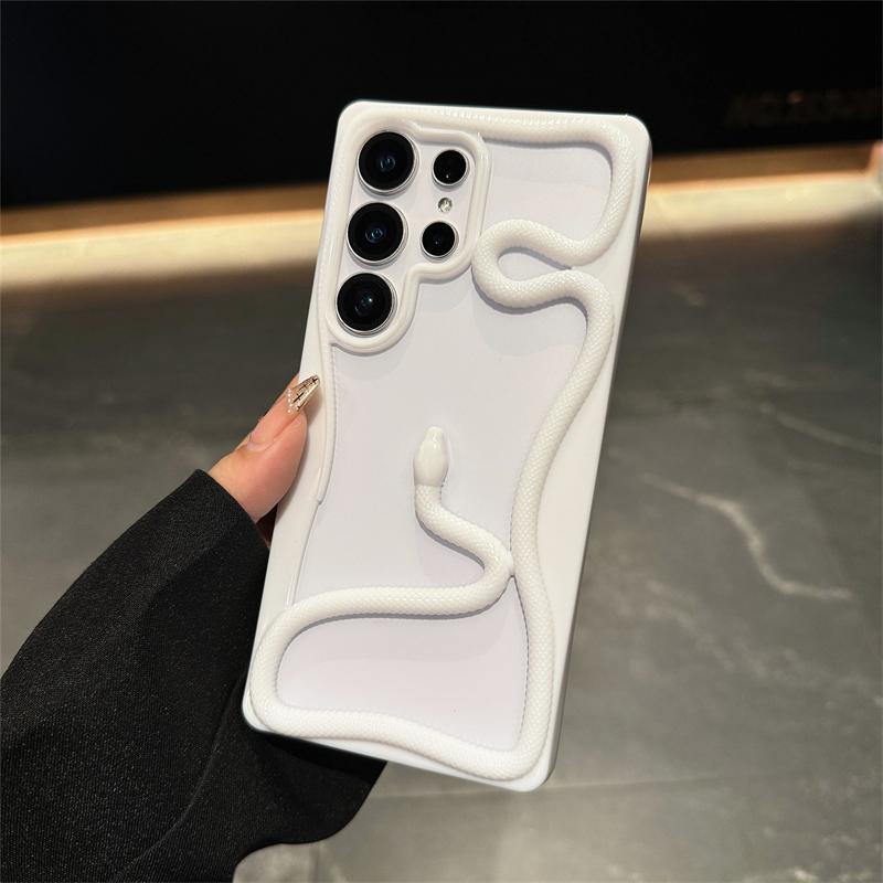 3D чехол-змея для Samsung Galaxy S25 Ultra S24 S23 FE S22 A56 A36 A26 A06 A16 A55 A54 A15 A14 Покрытие Полый Бампер