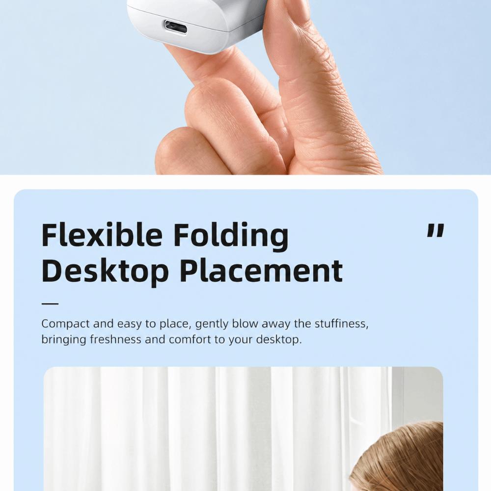 3 Speeds Rechargeable Clip On Fan Multi-Directional Handheld Fan New Hat Clip Fan Outdoor Use