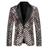 Men's European Size Diamond Sequin Peaked Lapel Suit for Autumn/Winter Events (Model: ZT-X45)