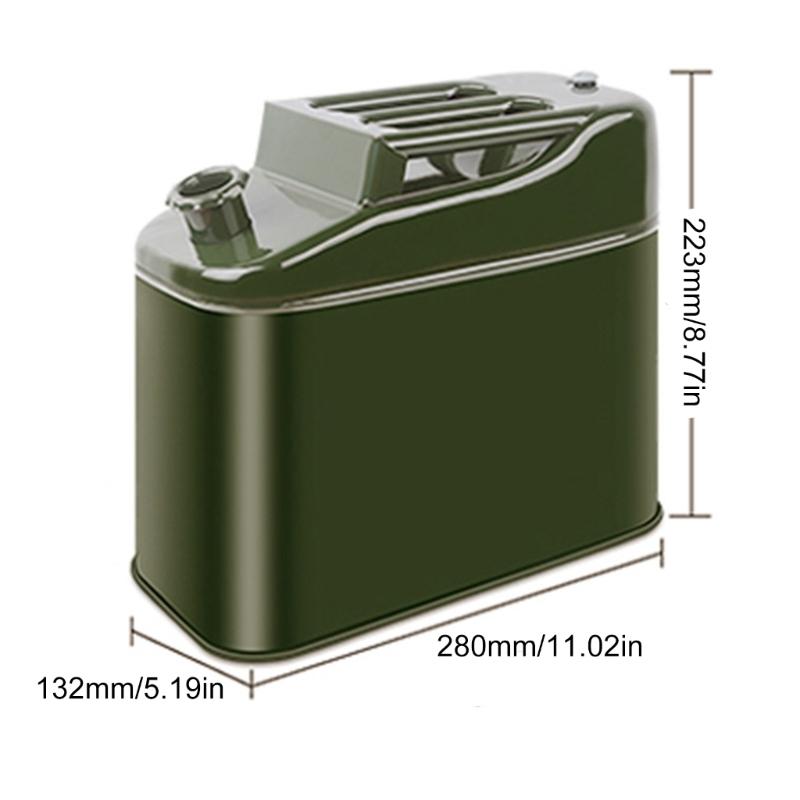 1.3 Gallon Petrol Oil Storage Can Can Fuel Container Gas Can for Car Truck Automotive Oil Bucket Container Green