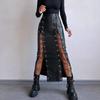Women's Spring Sexy Solid Color Slit Lace-up Wrap Hip Skirt